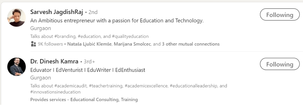 Osnivači i voditelji projekta povezani s tvrtkinog LinkedIn profila.