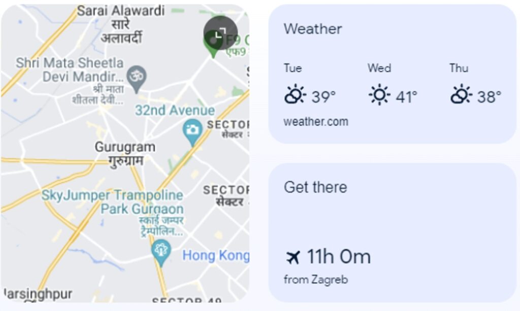 Pogledao sam kakvo je vrijeme i koliko moram letjeti do lokacije.