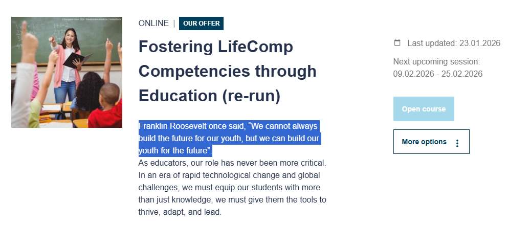 Ne možemo uvijek izgraditi budućnost za našu mladež, ali možemo izgraditi našu mladež za budućnost