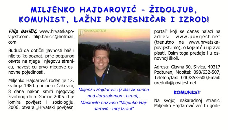 Komentari na Facebook grupi “M. Hajdarović – lažni povjesničar i izrod”