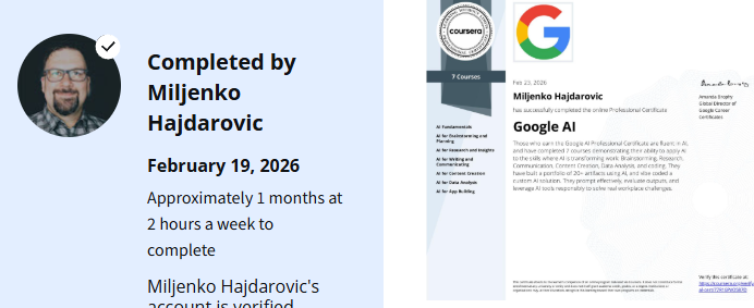 Google AI Professional Certificate