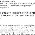 Comparison of the Presentation of Heritage Topics in History Textbooks for Primary School