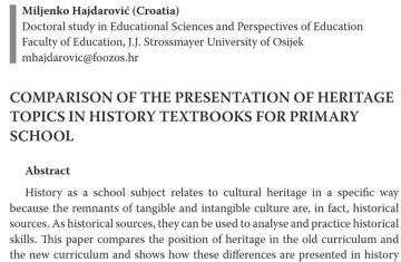 Comparison of the Presentation of Heritage Topics in History Textbooks for Primary School