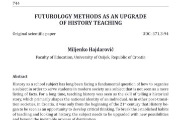 Futurology methods as an upgrade of history teaching